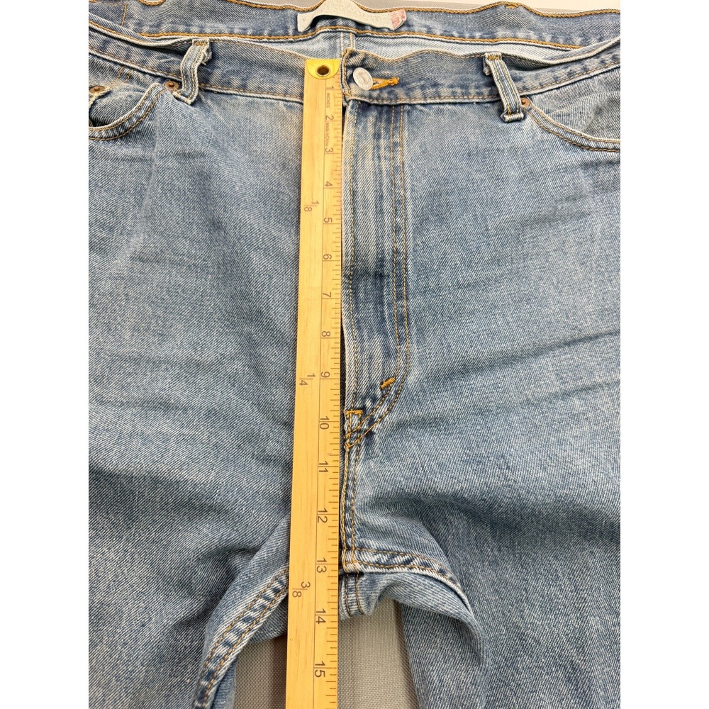 Levis 505 Regular Fit Jeans Light Wash Straight Leg Denim Big & Tall Men's 42x38 - Picture 7 of 15